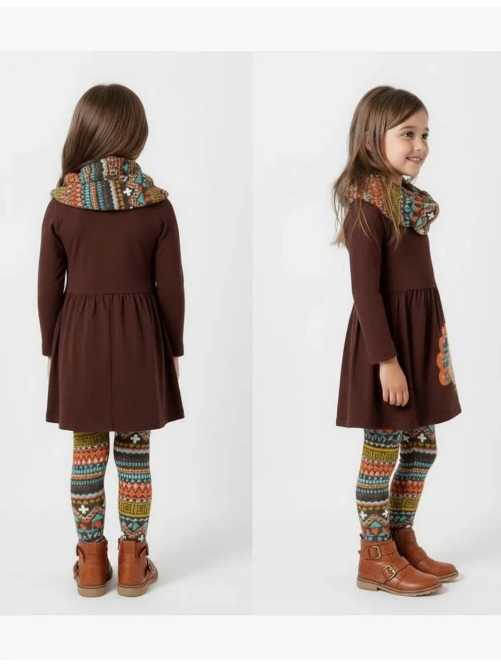 Girls 3 Piece Thanksgiving Outfit Matching Set